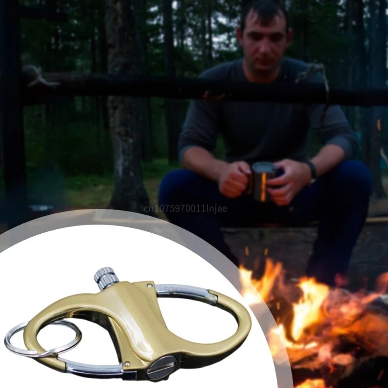 مباراة دائمة ولاعة المفاتيح في الهواء الطلق الطوارئ مشعلات حرائق السجائر المقاومة للماء الصوان Keyrings
