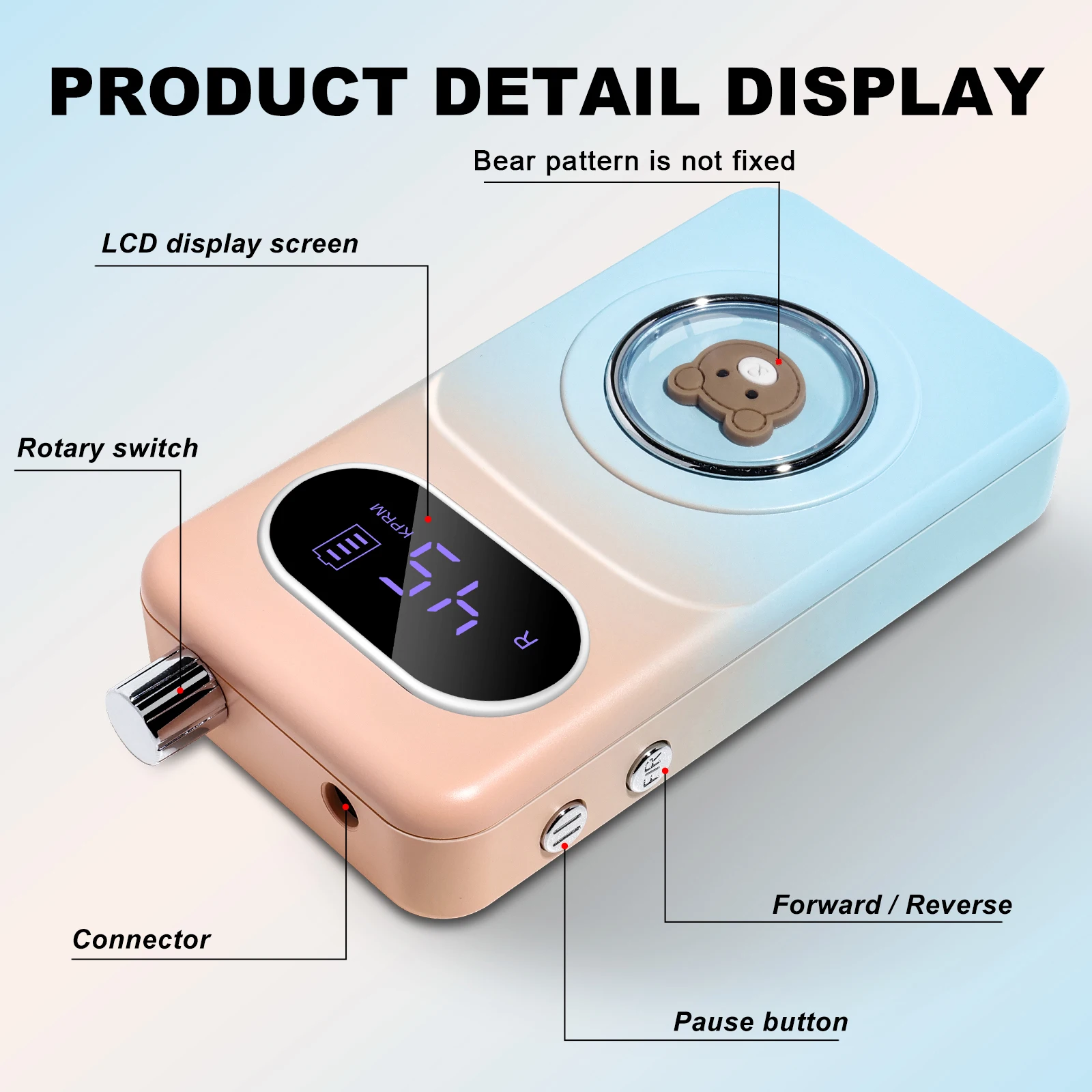 45000 دورة في الدقيقة قابلة للشحن مسمار الحفر منخفضة الضوضاء جيل للأظافر آلة تلميع ملف الأظافر الكهربائية معدات طاحونة الأظافر المهنية