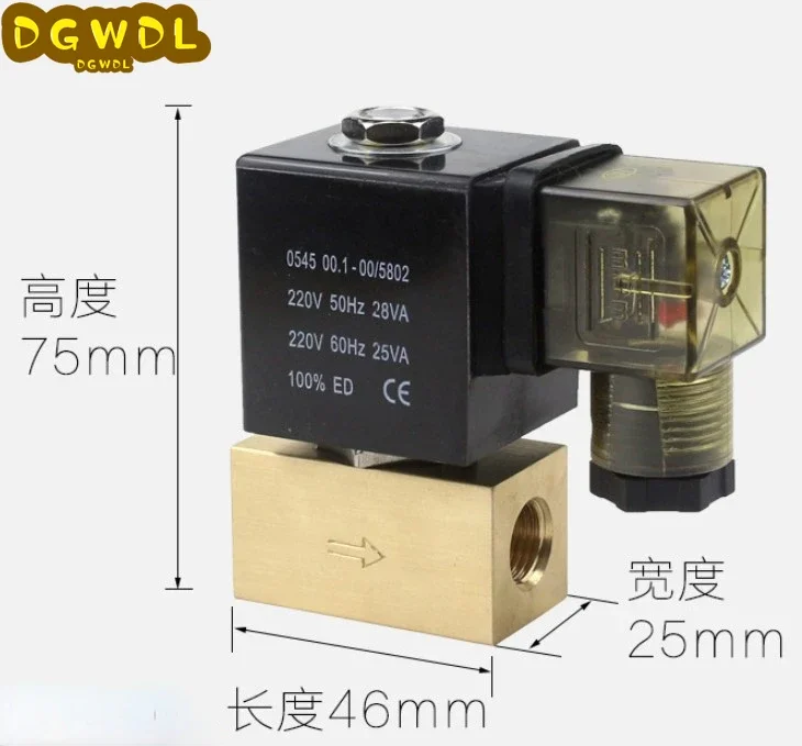 

3/8" 1/2" 1/4" 220V 24V 12V Normal Closed Brass 80bar High Pressure Solenoid Valve SD22-02 Direct Acting DN8 DN10 DN15 JT22-02