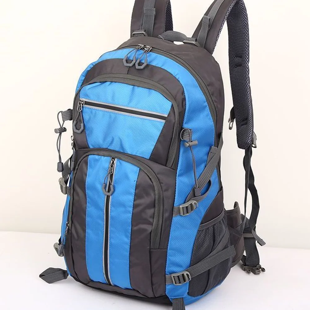 50L ナイロンバックパック キャンプバッグ アウトドア スポーツ ハイキング トレッキング クライミング 旅行 ショルダー 反射材付き シューズ収納可能 ラゲッジ アウトドア メンズバッグ