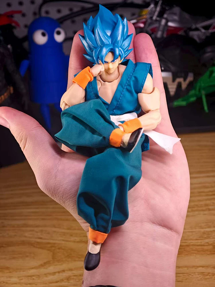

1/12 Son Goku Figure Orange Blue Mini Training Exercise Clothes Set Toys Accessory For 6" Anime Dragon Ball Shf Doll Decoration