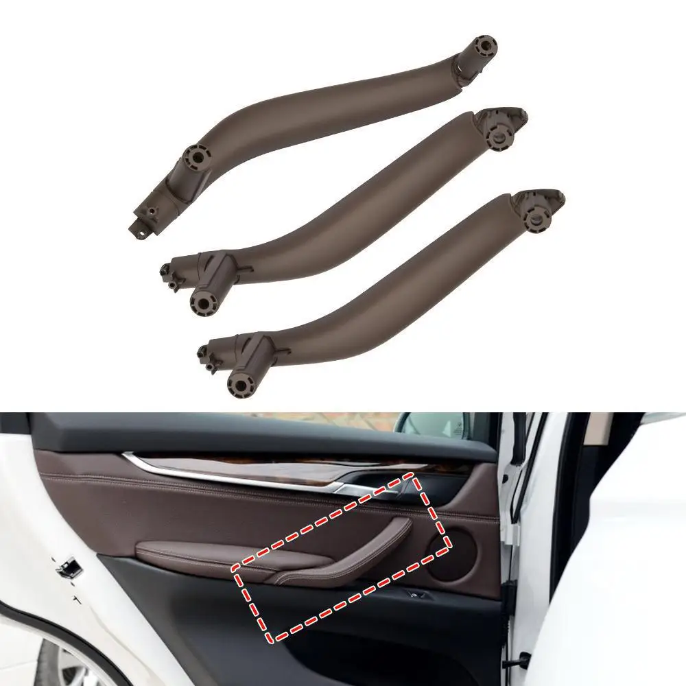 

3Pcs LHD Car Interior Door Inside Pull Handle Sets Replacement For BMW X5 X6 F15 F16 2014-2018