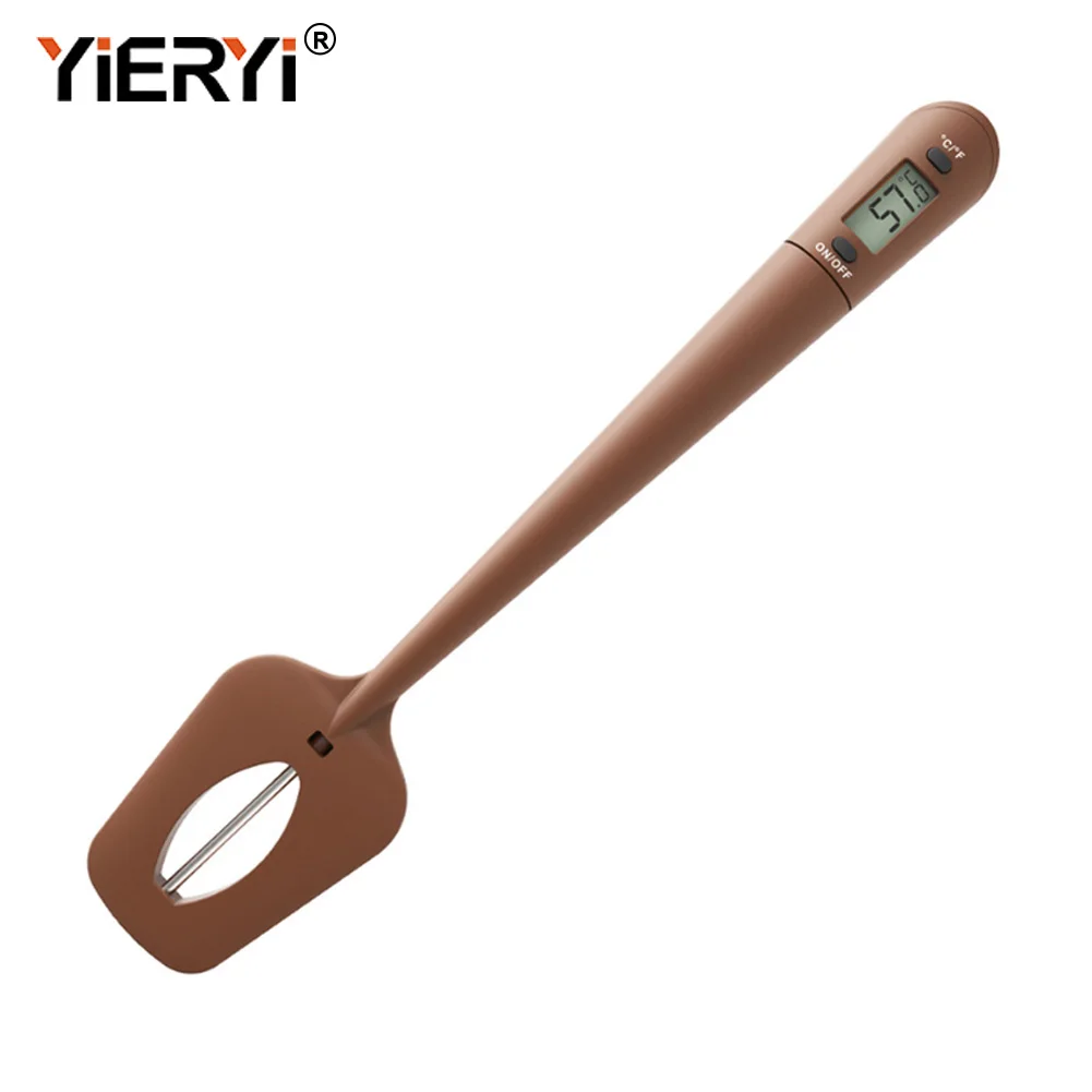 

Yieryi Kitchen Silicone Spatula Thermometer Chocolate Oil TEMP Baking Stirring Thermometer Meter for Syrup Milk Barbecue Cake