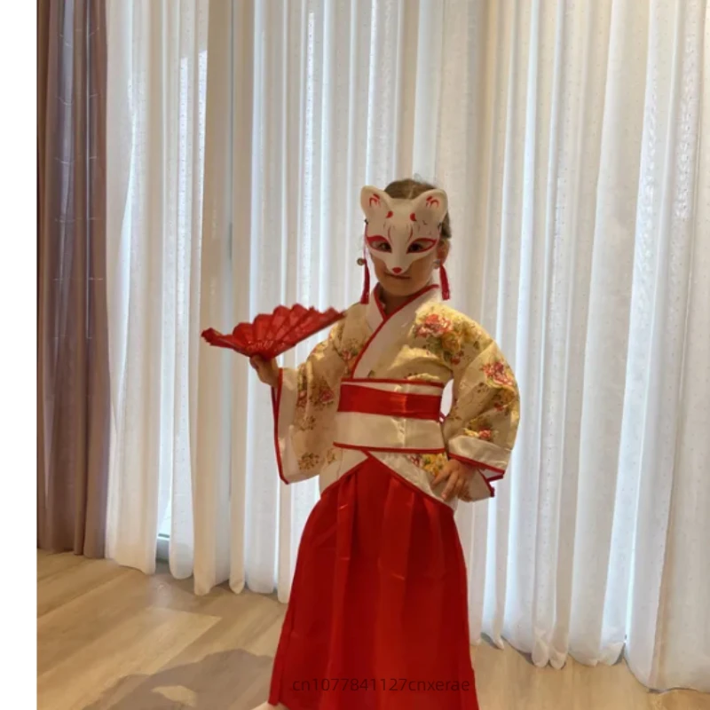 فستان رقص زي قديم للأطفال، رقص عرقي صيني هانفو، زي أداء للفتيات الصغيرات