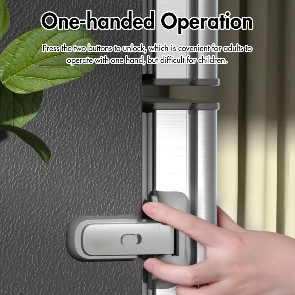 

New Baby Protection Door Catch Lock Door Stopper Solid Color Child Lock Safety Fridge Lock Home Refrigerator