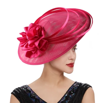 Ausgefallener Weihnachts-Sinamay-Fascinator, perfekter Hochzeitshut, einzigartiger Derby-Partyhut, modisches Top, Kirchenhüte, Braut-Fascinator für Frauen