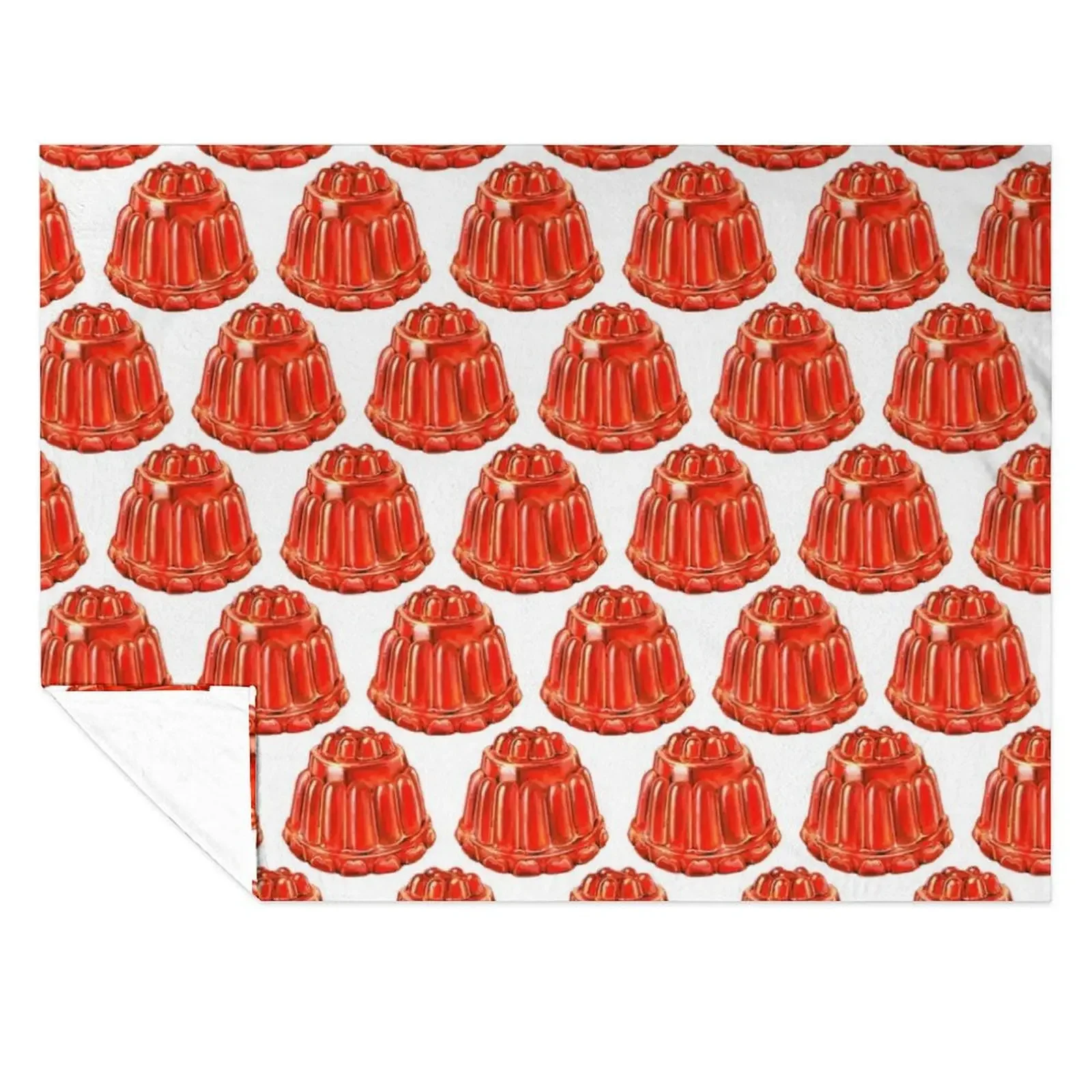 

Jello Mold Pattern Throw Blanket Winter beds Retros Flannels for sofa Blankets