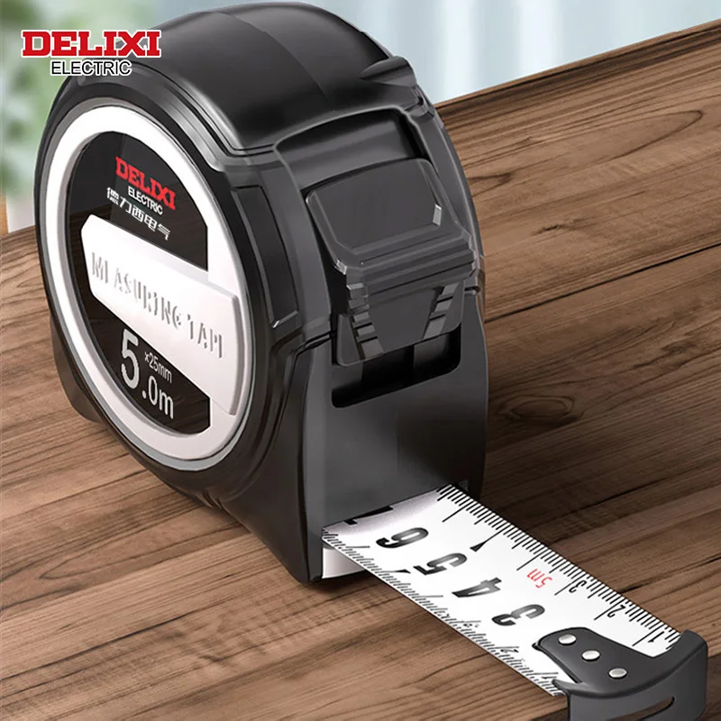 DELIXI ELECTRIC Tape Measure,5M*25MM/5M*19MM ABS Thickened Hard Anti Drop Shell Durable Meter Ruler Box Ruler for Household