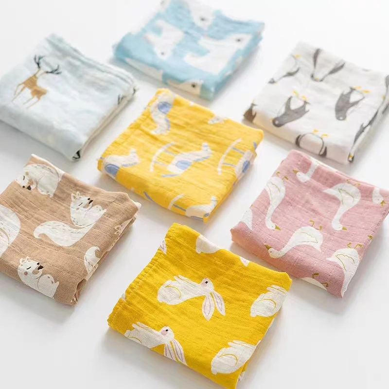 58x58cm Muslin cotton Baby Towels Scarf Swaddle bath Towel Newborns Handkerchief Bathing Feeding Face Washcloth Wipe