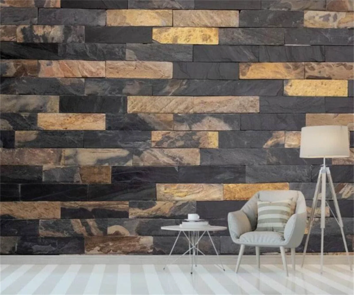 beibehang Custom modern new bedroom living room decorative painting vintage brick wallpaper papel de parede papier peint