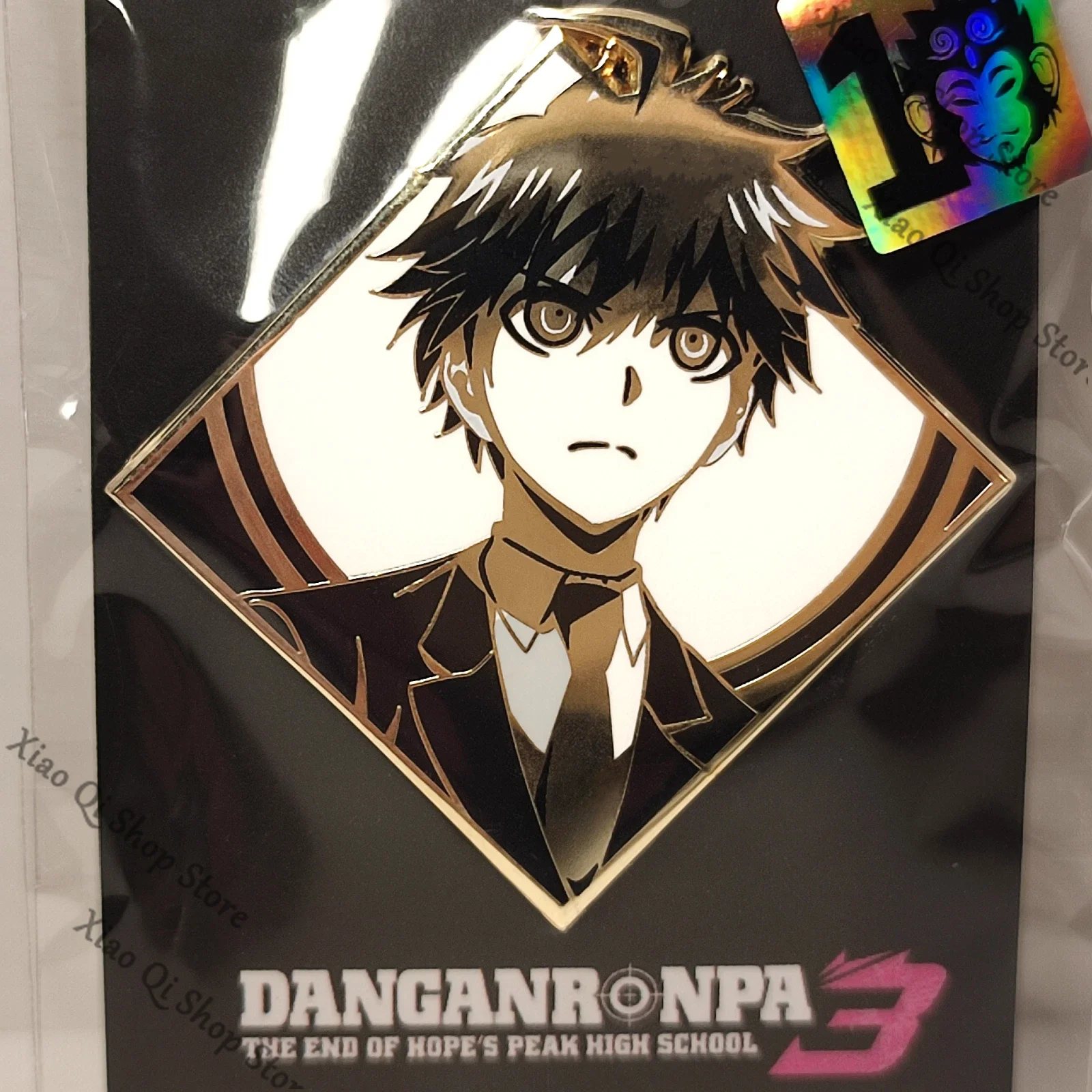

Dangan Ronpa аниме Ambitus Naegi Makoto, ограниченная серия, золотая брошь, значок, аксессуары для высокого уровня внешнего вида