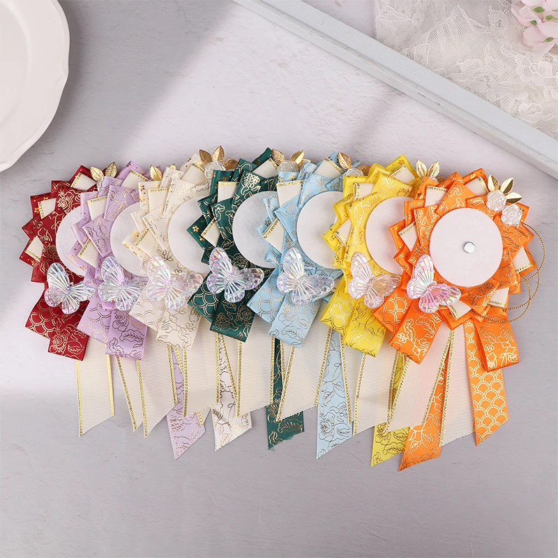 Ribbon Cosplay Ita Bags Rosette Protection Flower Pin Holder Badge Base Accessoriesray Itabag Decor-B2