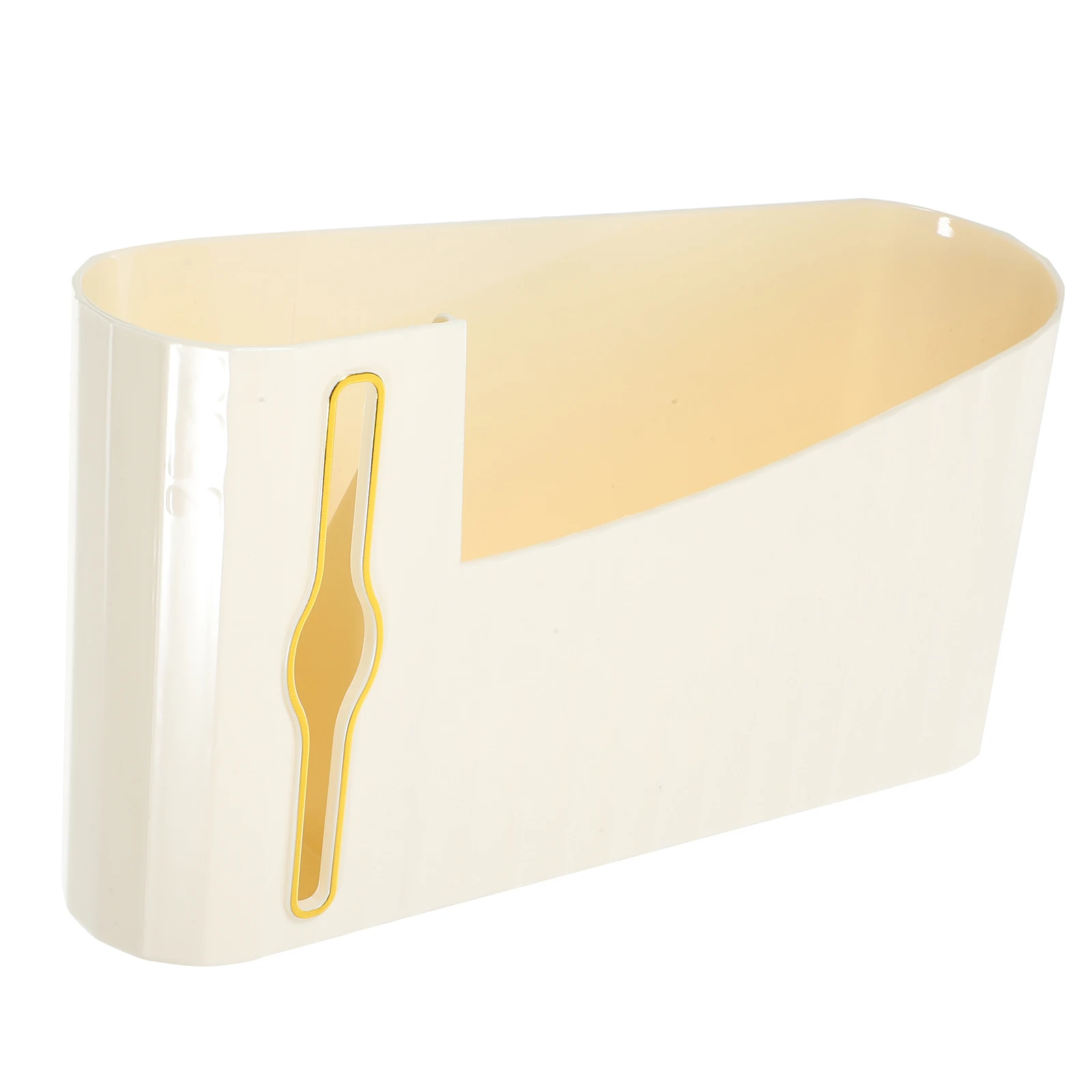 Wall Mounted Bag Storage Box Cream White Kitchen Grocery Shopping Bags Dispenser Trash Holder Waste Container Plastic Bag Saver