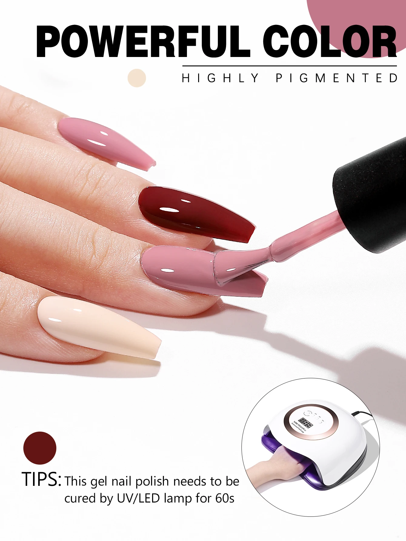 YOKEFELLOW Gel Polish Nail Set 6 Colors Skin Tones Nude Pink Gel Nail Polish Brown Neutral Soak Off Nail Art Design Salon DIY image 3
