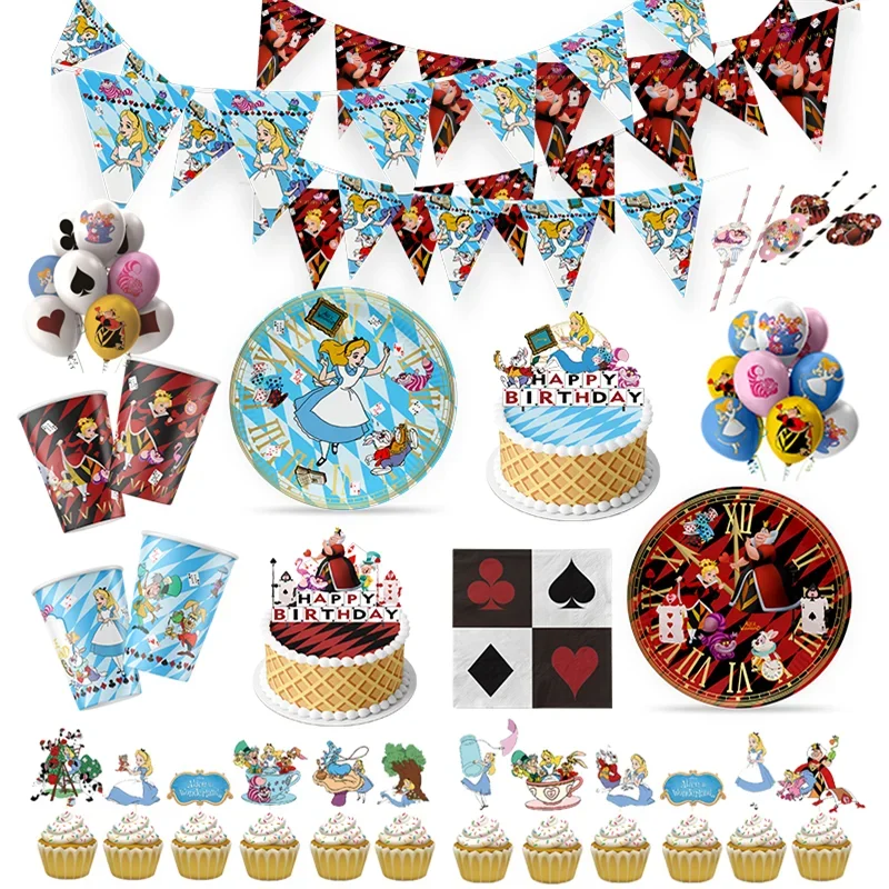 

MINISO Alice in Wonderland Theme 12inch Starred Latex Ballons Happy Birthday Party Supplies Baby Shower Decorations Boys Kids