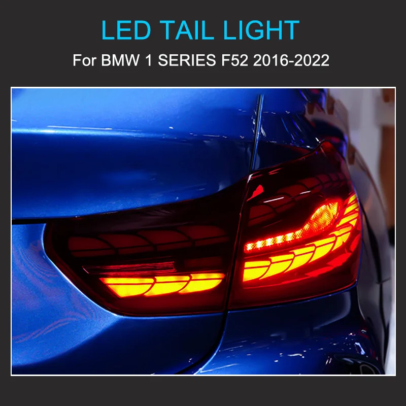 1 Pair LED Tail Lights Assembly for BMW 1 Series F52 2016-2022 Taillights Plug and Play with Dynamic Turning Rear Tail light