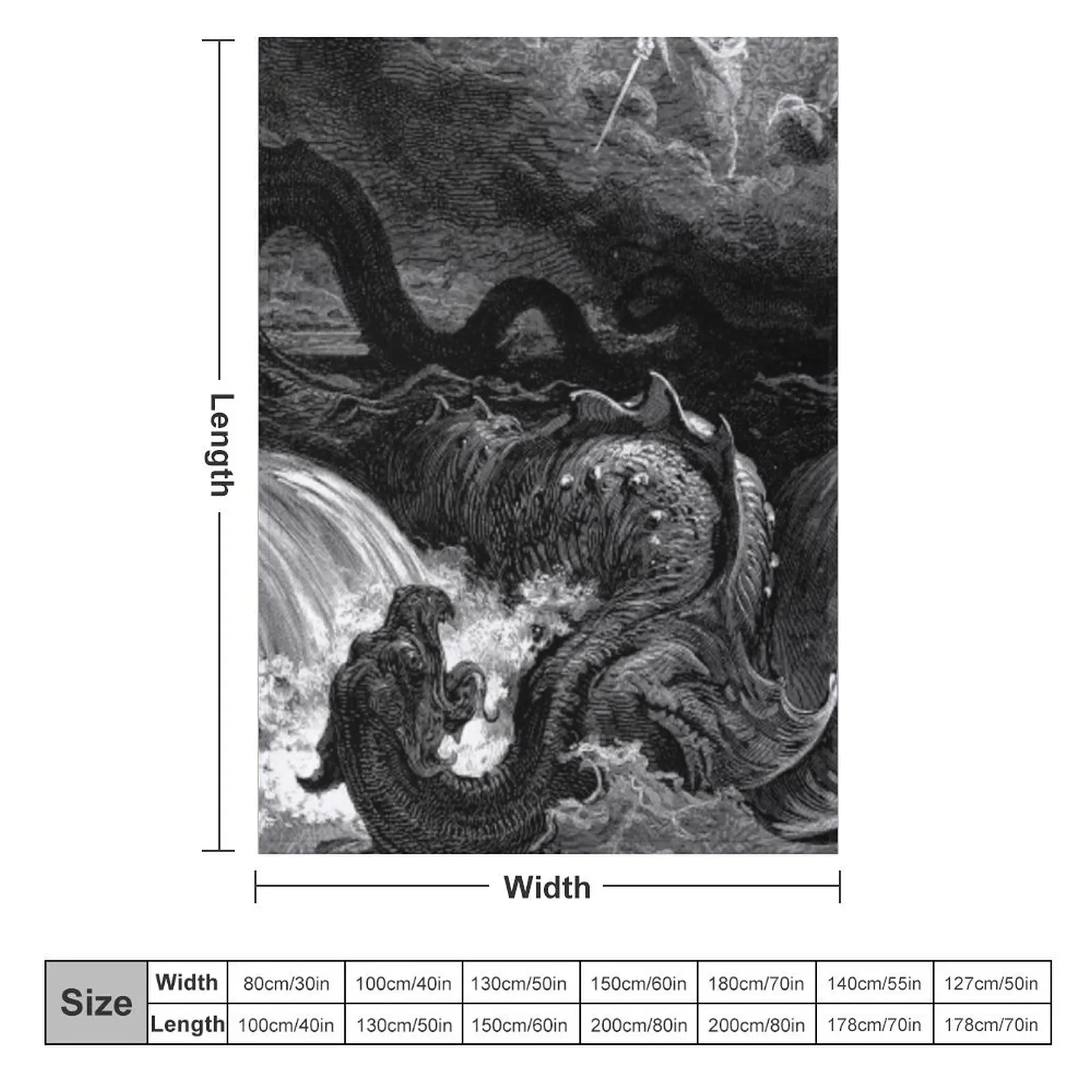 The defeat of leviathan - Gustave Dore Throw Blanket halloween warm for winter For Sofa Thin Blankets