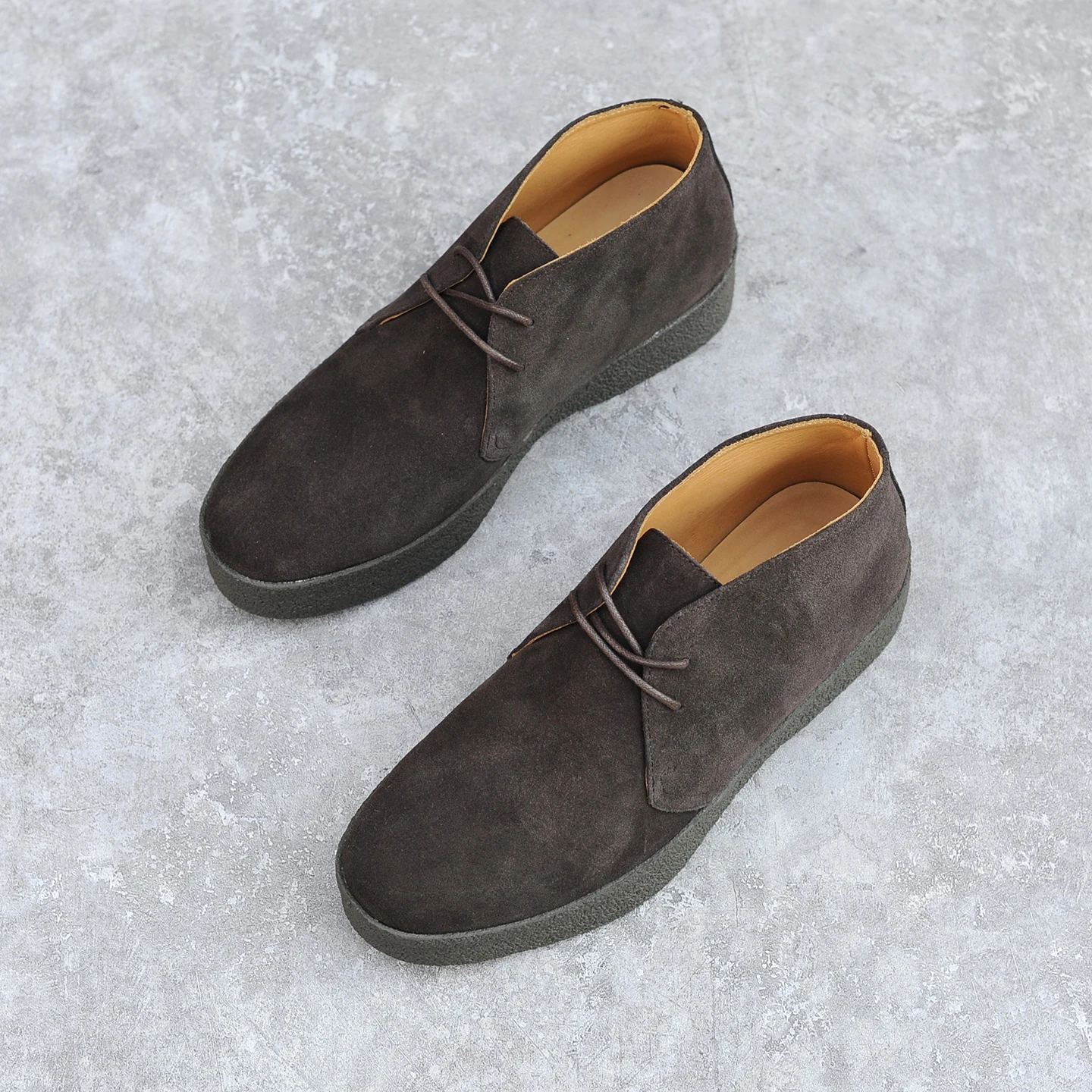 

Men's Sanders Faux Suede Cowhide Briti Sle High Top Chukka Boots Casual Leather oes Focus Step Desert Boots