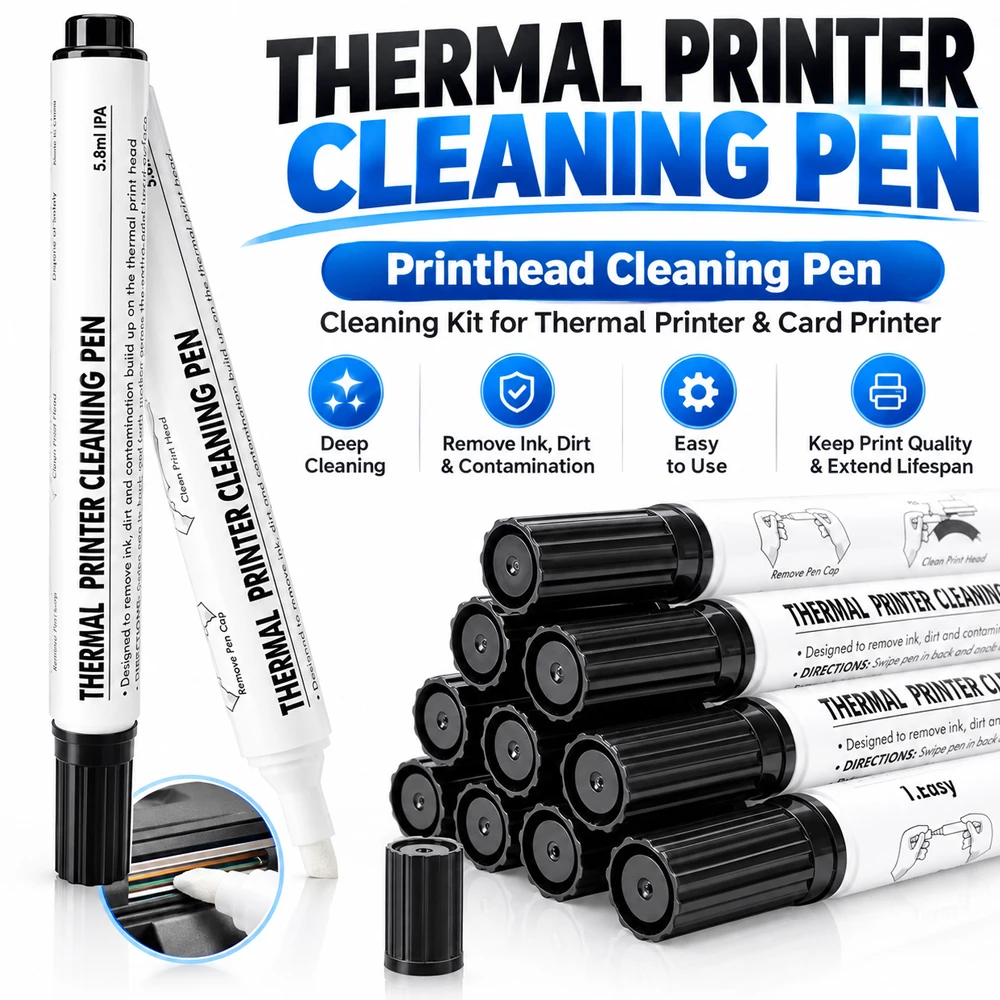 Useful Repair Pens Sterilizing Pens Printer Print for Head Cleaning Pens Label Card Printers Thermal Printer Cleaning