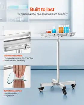 Mobile Mayo Stand ถาด Mayo สแตนเลส 25.2