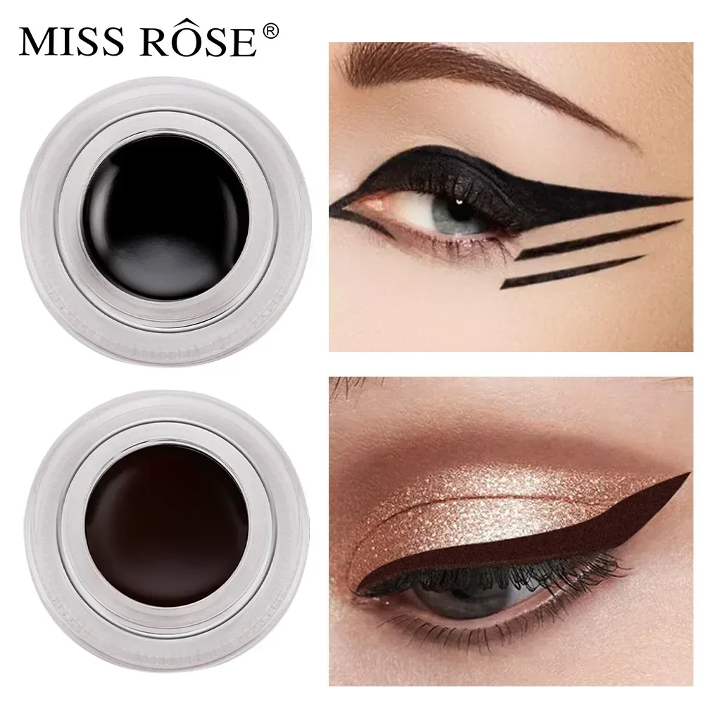 High Quality MISS ROSE 2 Color Bottles Longwear Fluidline Eye Liner/Brows Gel Makeup Sweatproof Smudge Eyeliner Eyebrow Gift Set