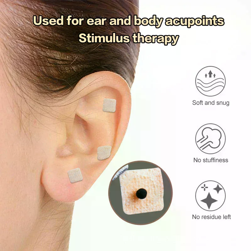 600Pcs/Bag Ear Care Ear Acupuncture Massage Therapy Needle Patch Seeds Sticker Auriculotherapy Vaccaria 1/2/3/4 Capsules
