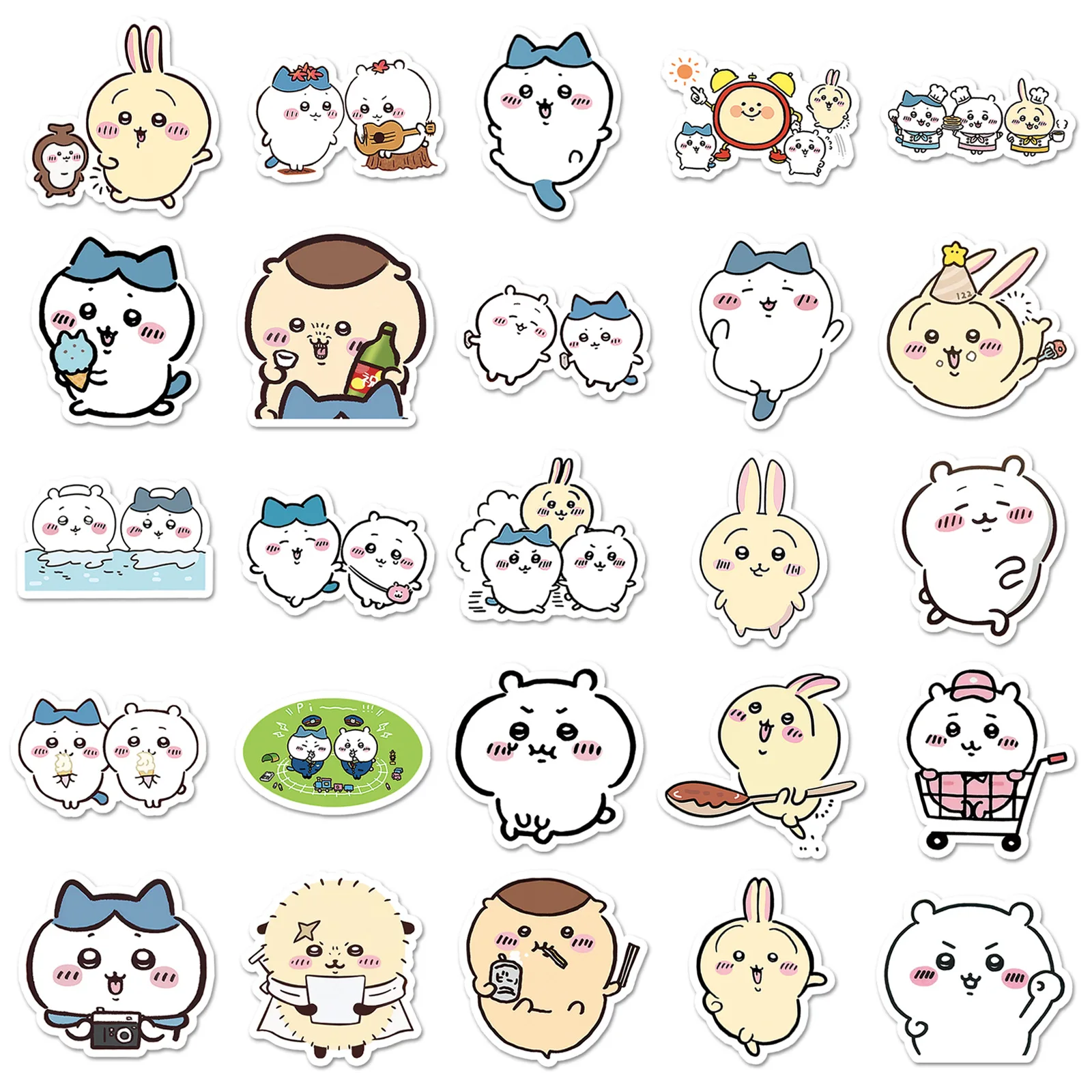 101Pcs Chiikawa Stickers Japanese Anime Cute Cartoon Waterproof Decorative Stickers for Water Bottle Thermos Scrapbook DIY view 5