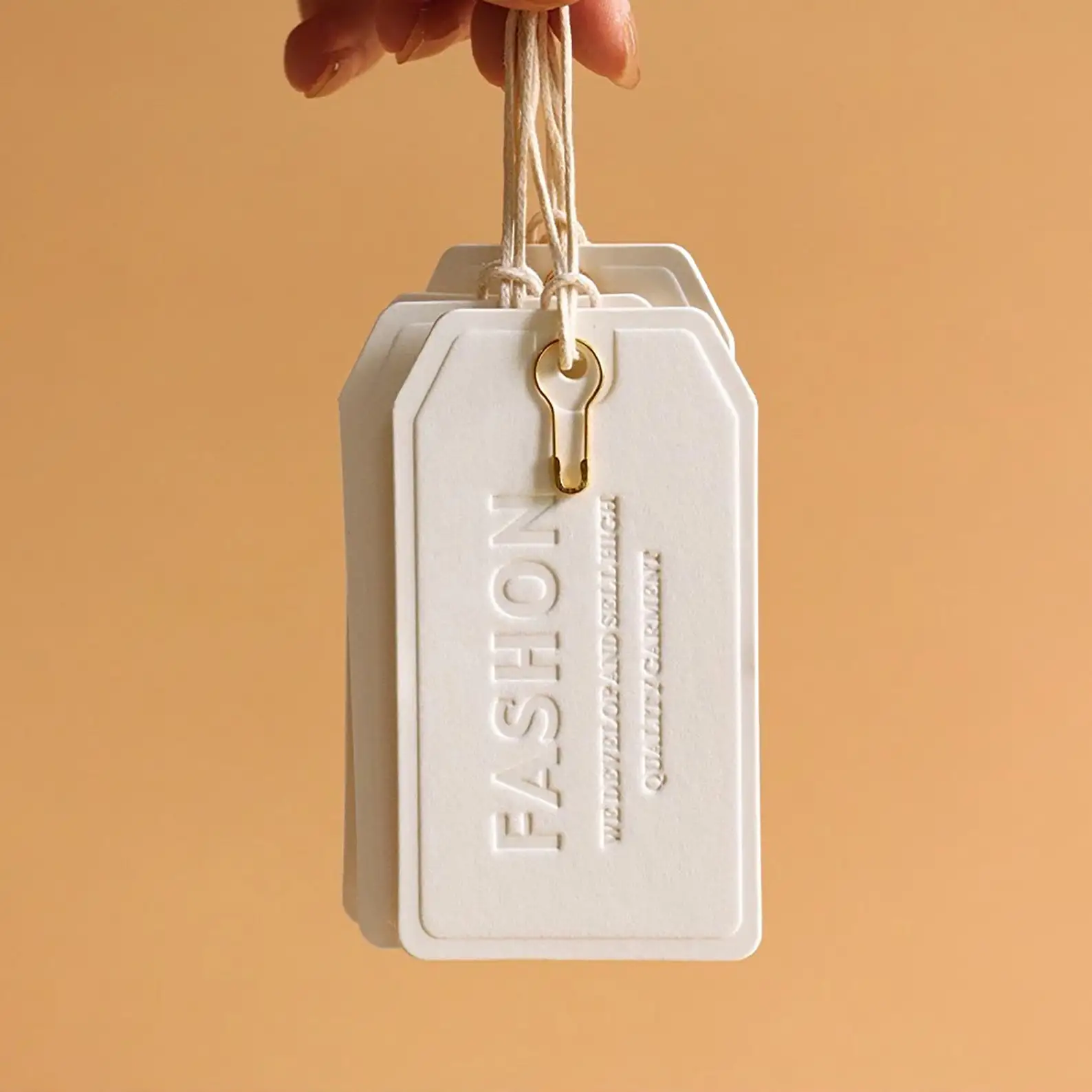 1000 Custom Die Cut Hang Tags, Nature White Clothing Hangtags, Swing Hang tags, Thick Cardboard Hang Tags, Accessary Garment Tag