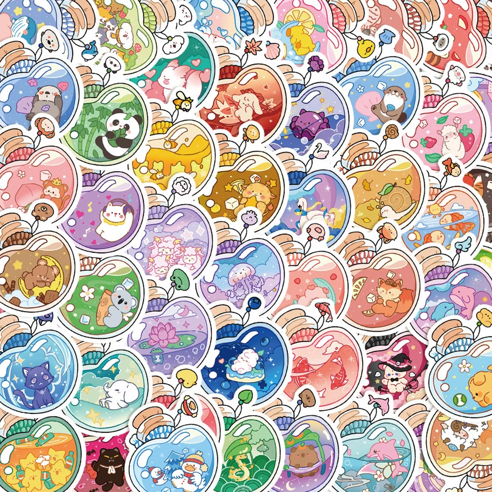 10/30/50 stücke INS Stil Nette Flasche Welt Tier Aufkleber Kawaii Kreative Graffiti Aufkleber Gepäck Sammelalbum Telefon Aufkleber kinder Spielzeug
