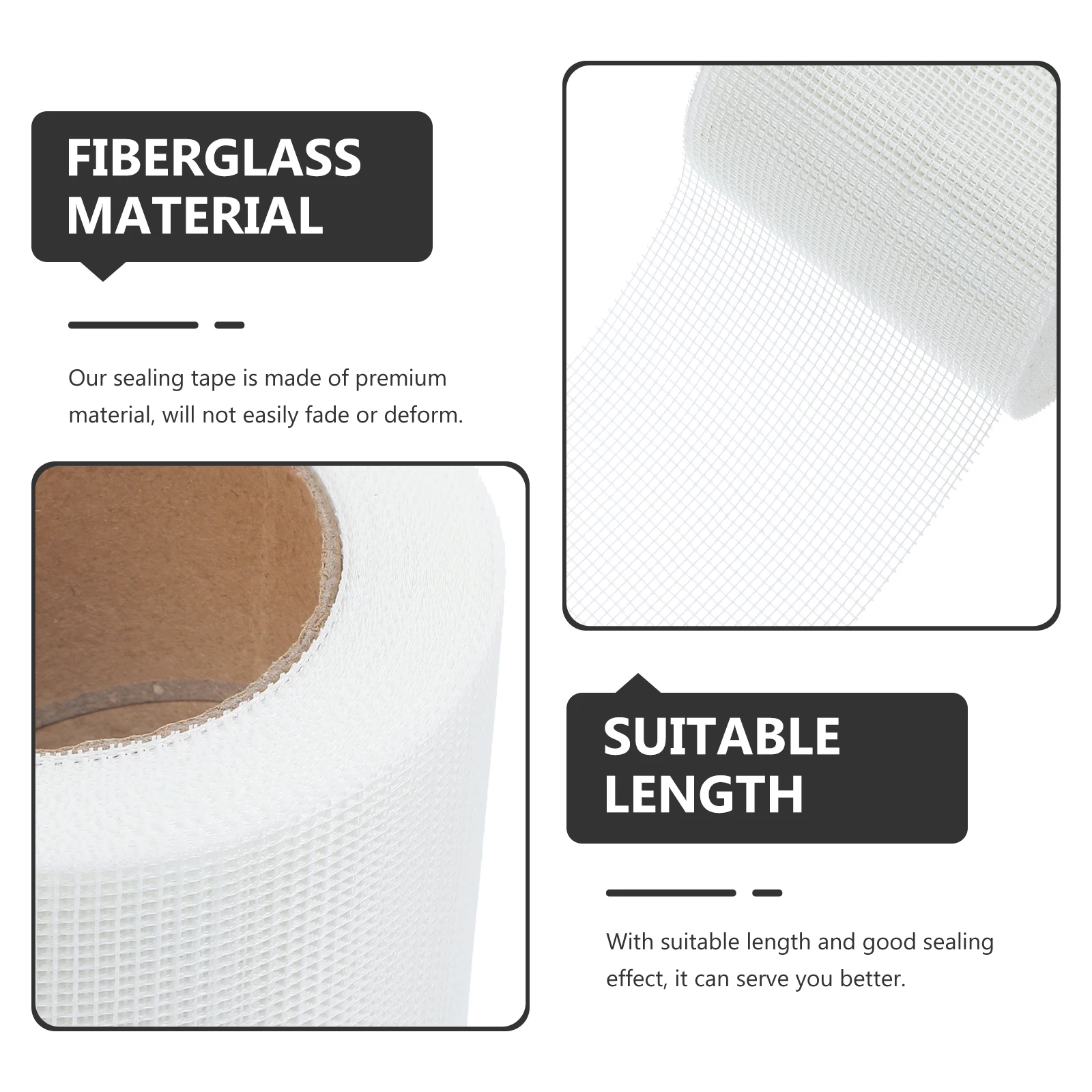 

10cm x 30m Fiberglass Tape for Drywall Seams Self Adhesive Wall Crack Sealant Reinforcement Mesh Gaps Edges Caulking Repair Tape