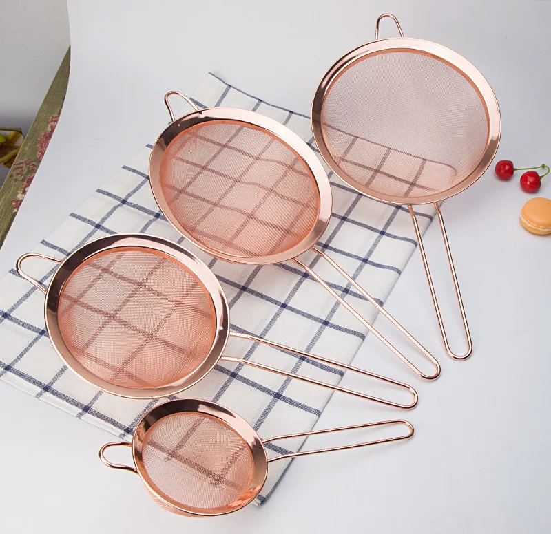 304 rose gold duster precision screen soybean milk filter screen baby food colander flour  nest screen