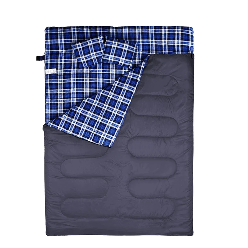 low price high quality Warm Weather Type Fleece Filling 2 person sleeping bags