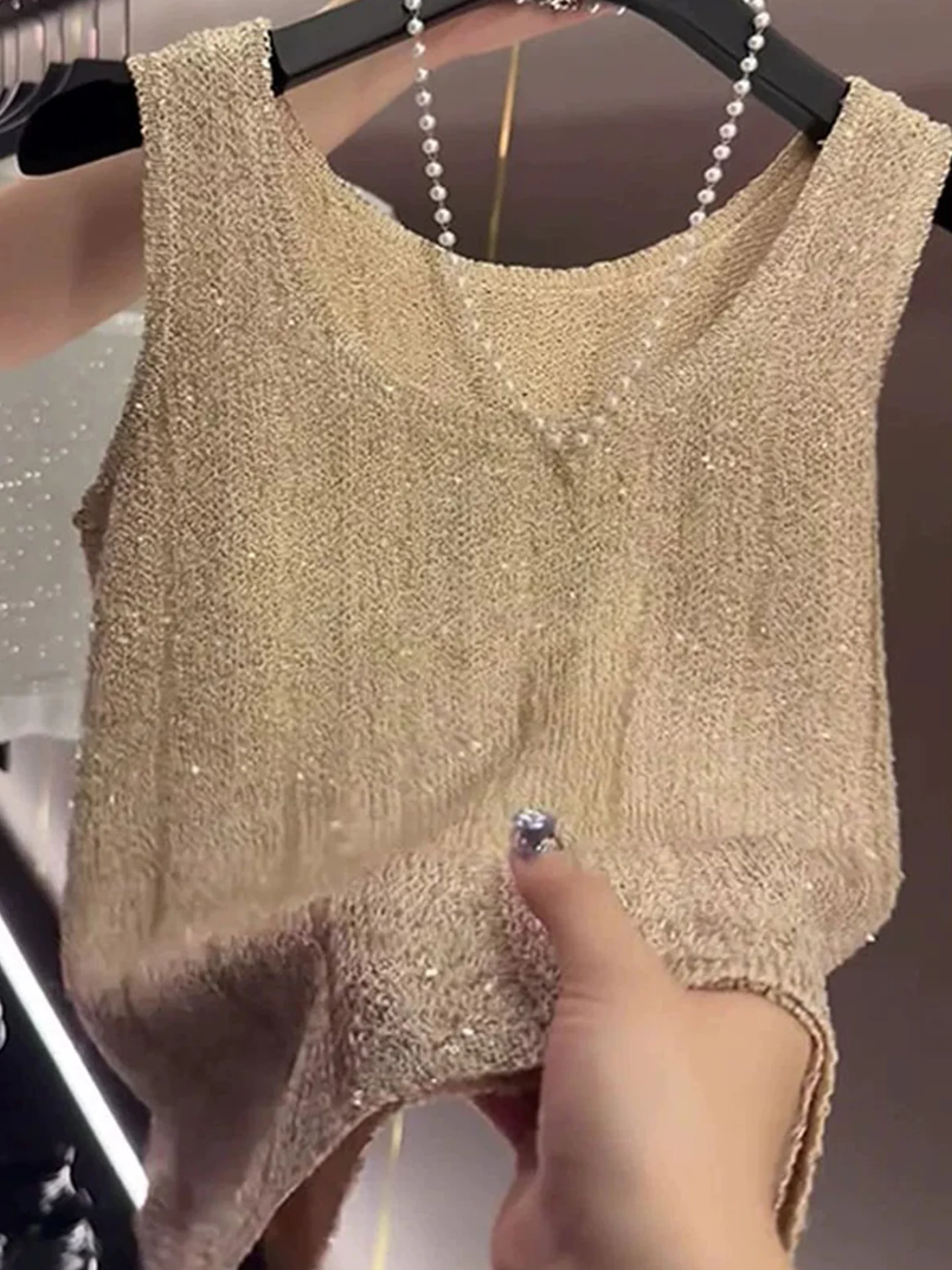 سترة صيفية محبوكة من الحرير الجليدي سترة ناعمة صديقة للبشرة ومتعددة الاستخدامات للنساء تصميم أنيق للعمر للتنقل Sle