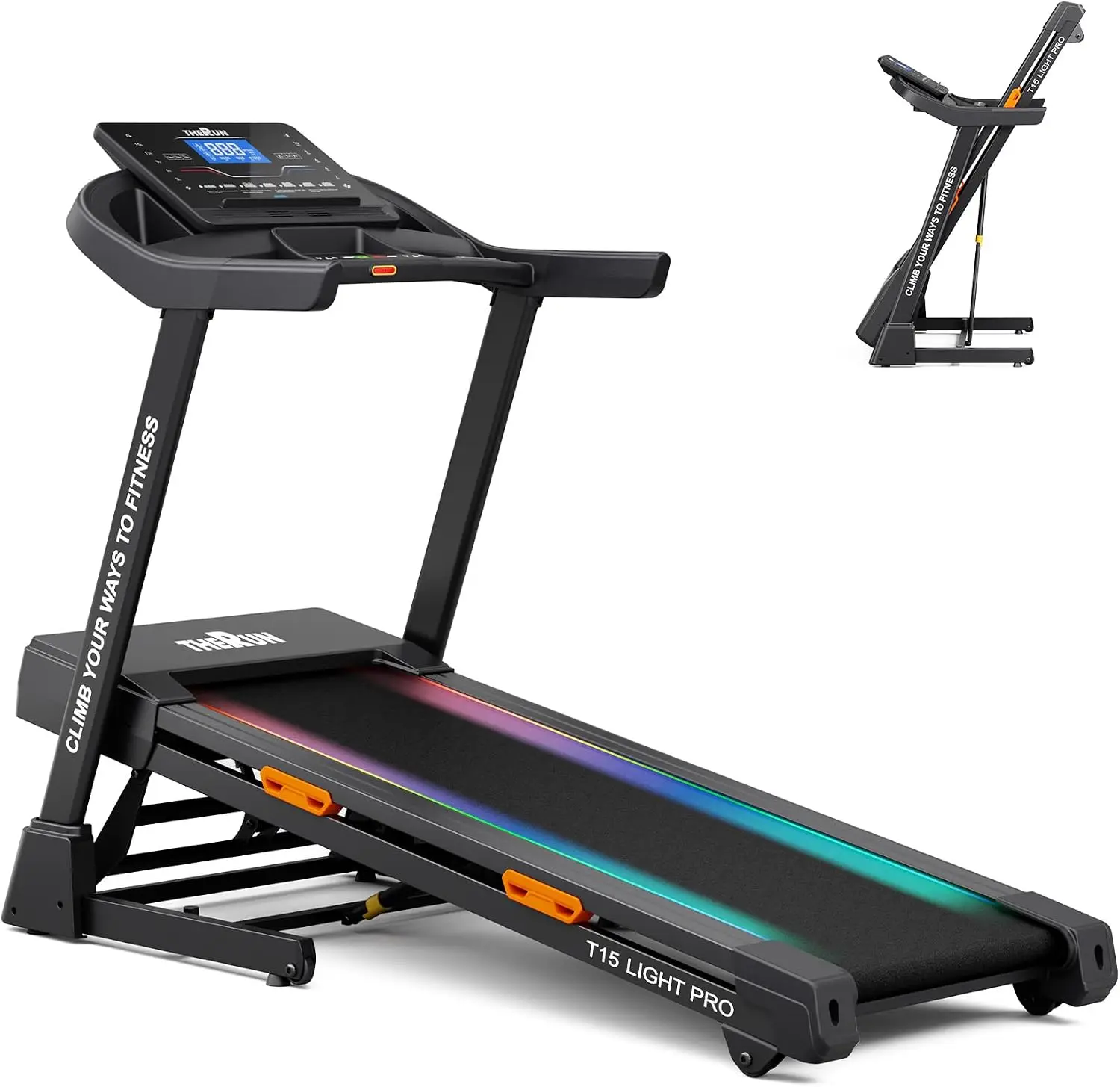 THERUN 20% Auto Incline Treadmill, 12 MPH and 3.5 HP Motor, 55" X 20" Large Running Belt with Advanced Console, All-in-One Foldable Treadmills for Home with Incline for Intensive Workout