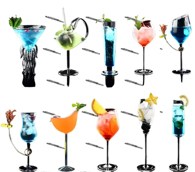 Cocktail Glass Set, Make a Statement with Our Creative, Perfect for Sparkling Wine and Highball Drinks in Bars and Clubs