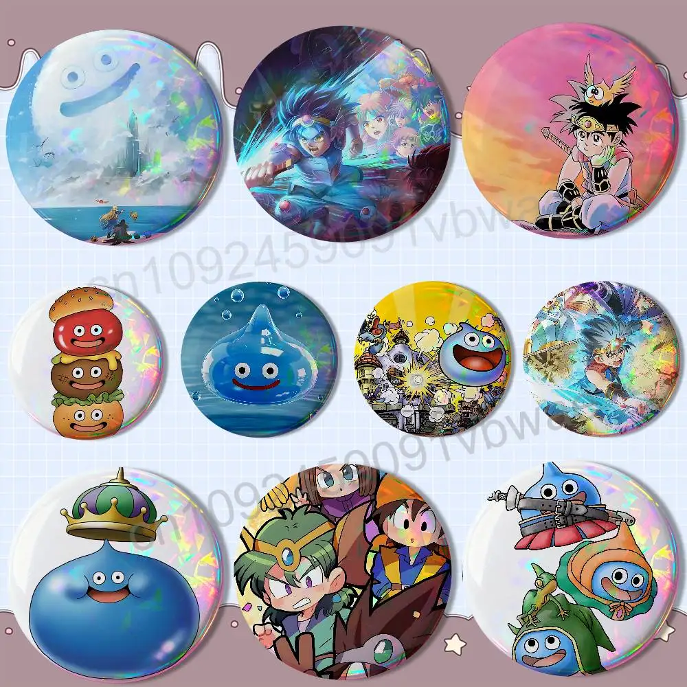 Slime Dai Eight Dragon Quest Creative Round Badge Button Pin Bag Decor Fans Collection Friends Gift Brooch