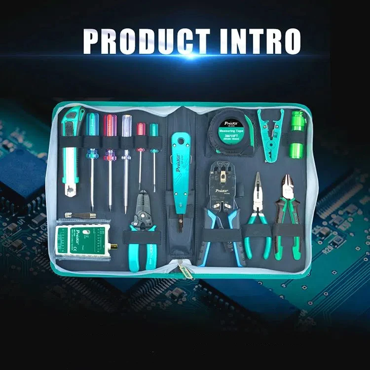 Baogong PK-4013 Network crimping wiring tool set 16 multifunctional network installation and maintenance combination