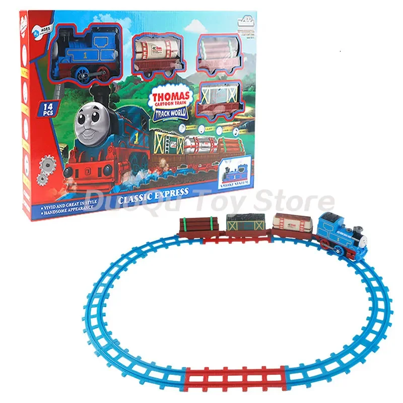 Thomas and Friends plastic Electric Glowing Steam Thomas Train Track set Assembly Children Boy Puzzle Christmas Gift