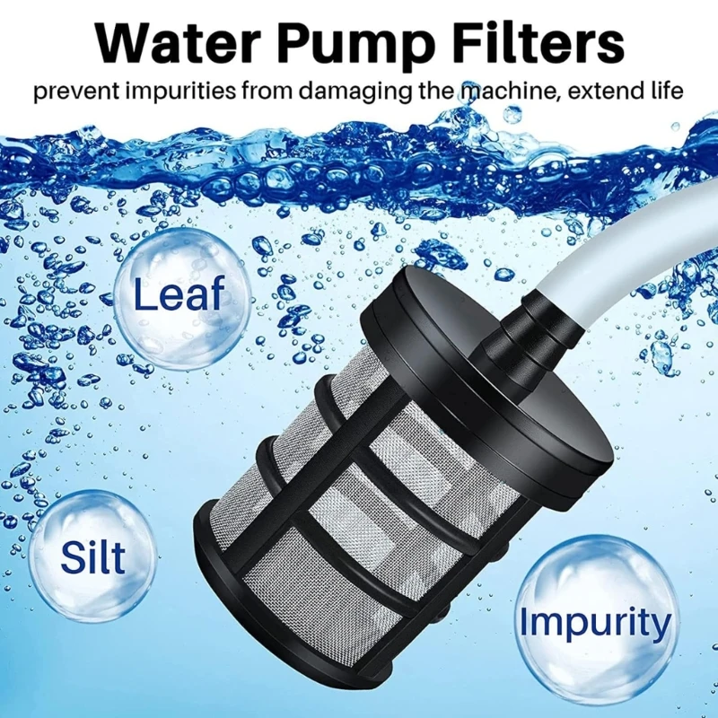 Gartensedimentfilter, Saugschlauchfilter, Wasserpumpensieb, selbstansaugender Rohrfilter, Wasserpumpen-Saugfilter