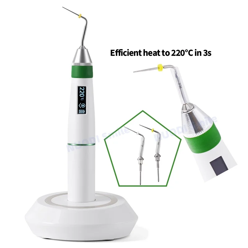 

1SET Dental Endodontic Obturation Pen Plugger Cordless Heated Gutta Percha System With 2 Tips Hot Melt Pen Dentistry Instrument