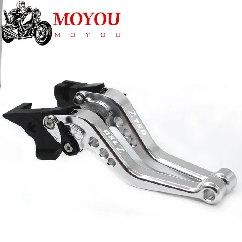 For KAWASAKI Z750 Z 750 2007-2012 Motorcycle Accessories CNC Short Brake Clutch Levers LOGO Z750 Motorbike Black