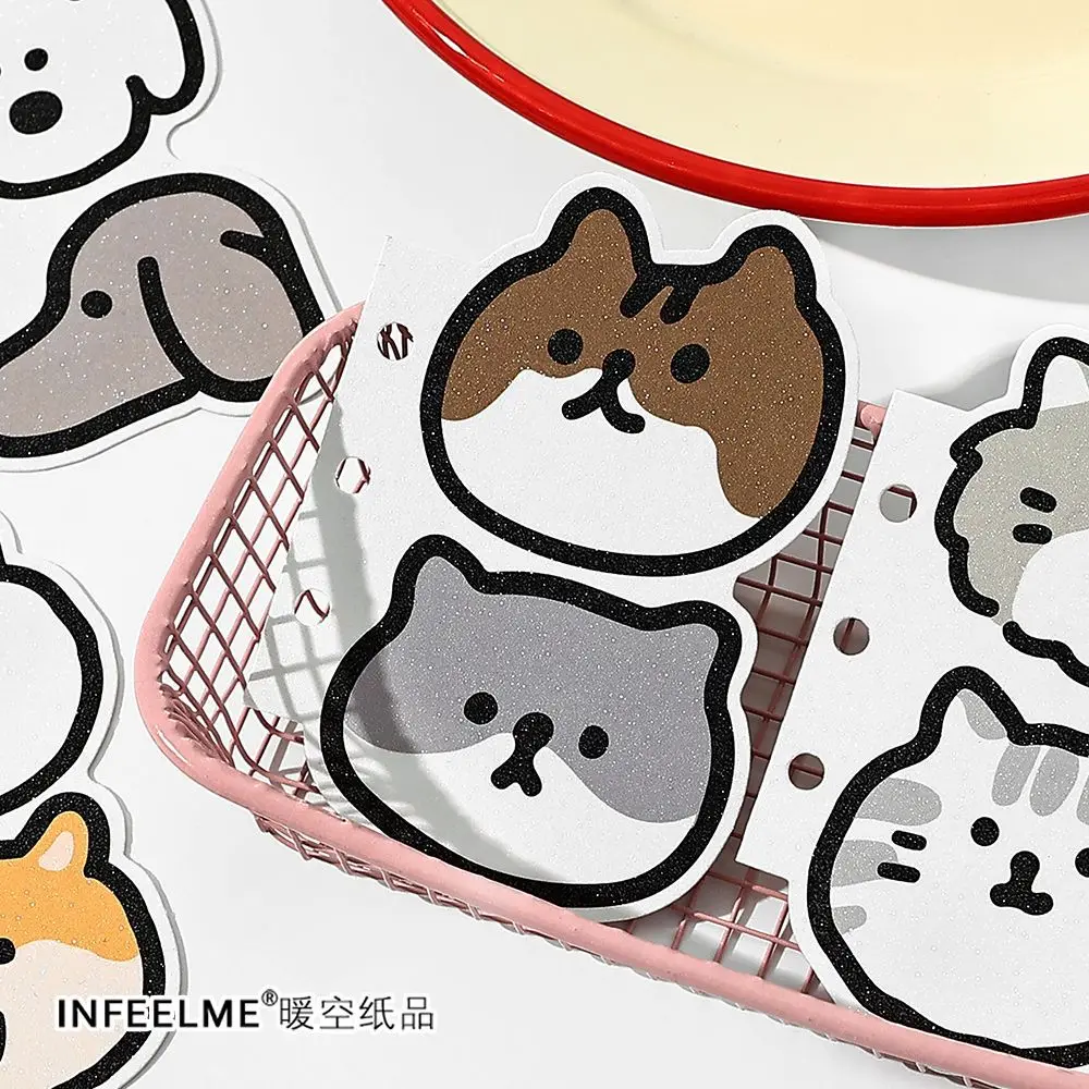 INS نمط Kawaii الكرتون الحيوان Mini M5 صفحات منفصلة دفتر DIY اكسسوارات الديكور ألبوم صغير الديكور للفتيات #2