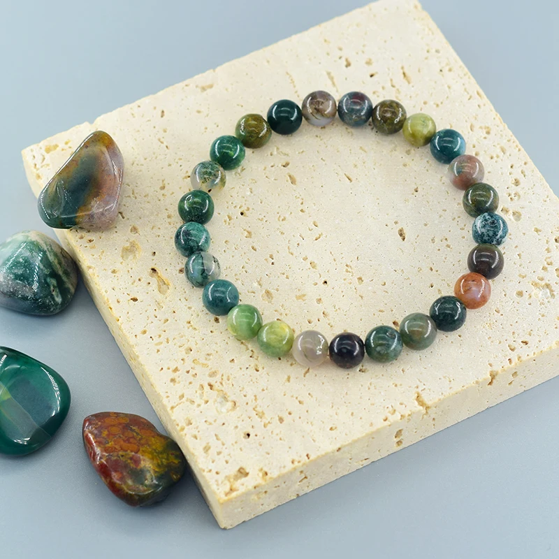 Natural Agate Crystal Bracelet - Yoga Fitness Tracker ulasan dan harga
