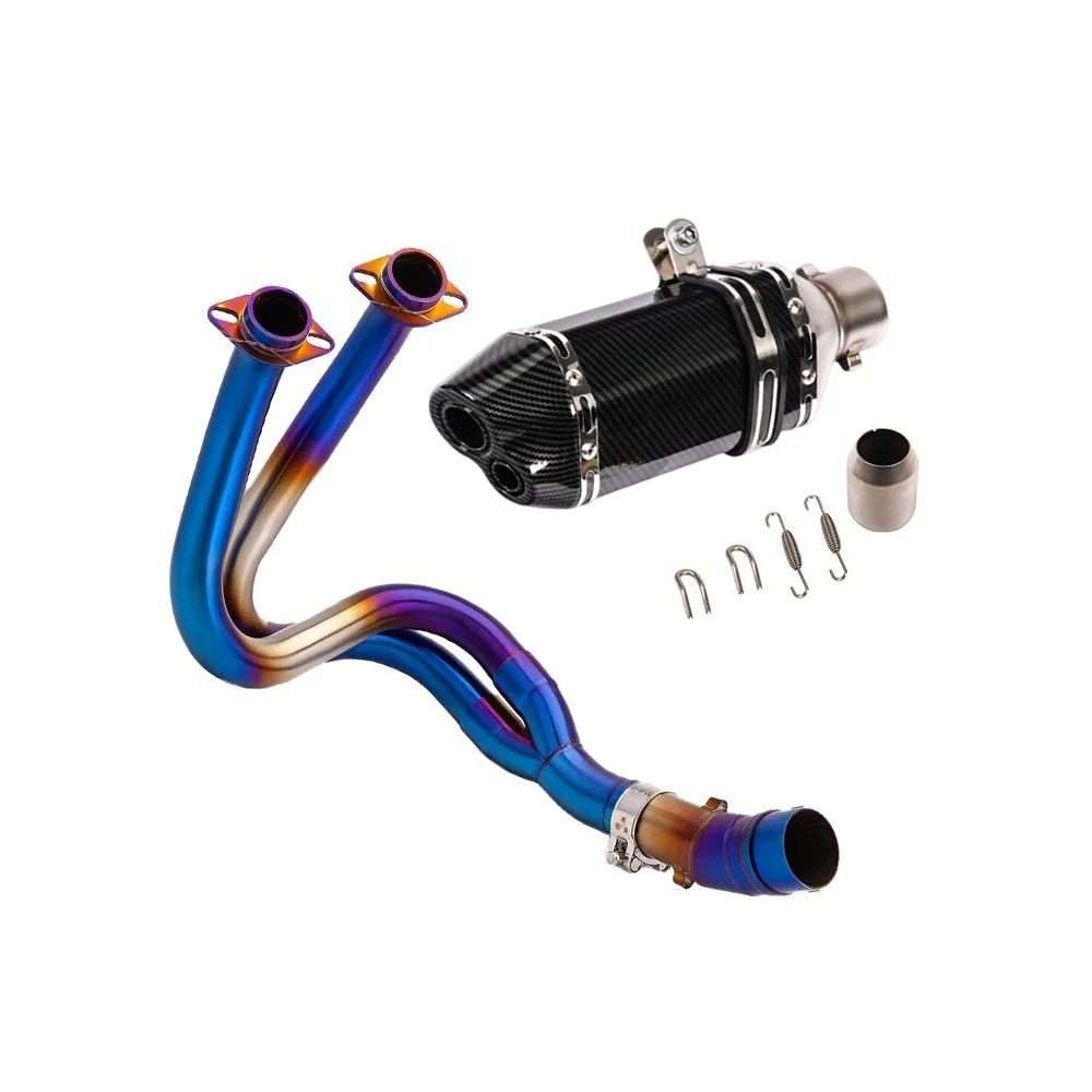 Für Kawasaki ER6N Ninja 650 2012-2024 Auspuffanlagen Schalldämpfer Endrohre Mittelrohr Auspuffrohre – Detail 2