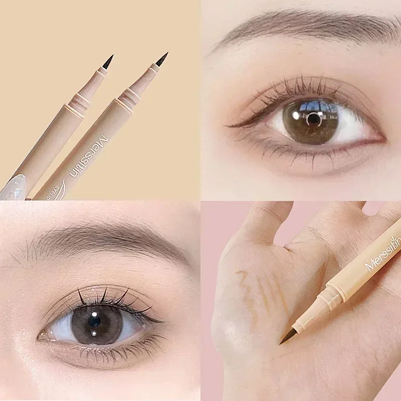 Heallor 5 Color Tea Brown Liquid Eyeliner Long-lasting Waterproof Quick-dry Shadow Lying Silkworm Pen Anti-smudge Eye Makeup Bea