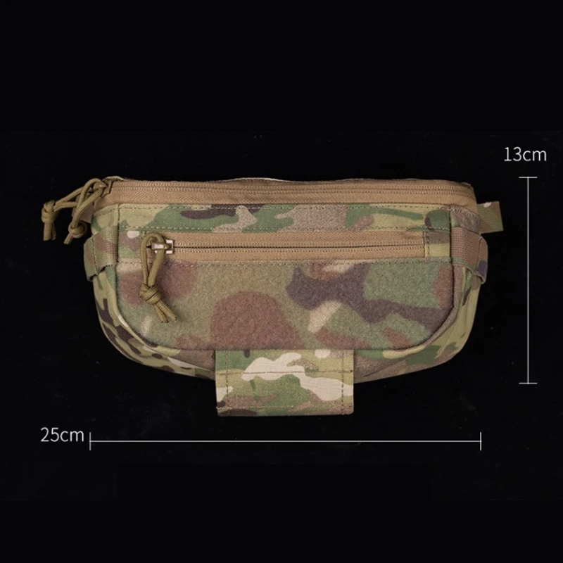 Tactical Hanger Pouch Compact Abdominal Dangler Pack Quick Release Shoulder Bag Dual Zippers Multifunctional Dump Drop Pouch