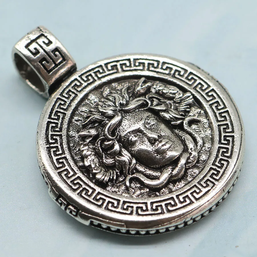 Buy 5 Get 1 Free 31x25mm 10.7g Highly Recommend Medusa Gorgona Head Snake Ancient Greece Antique Stainless steel Pendant