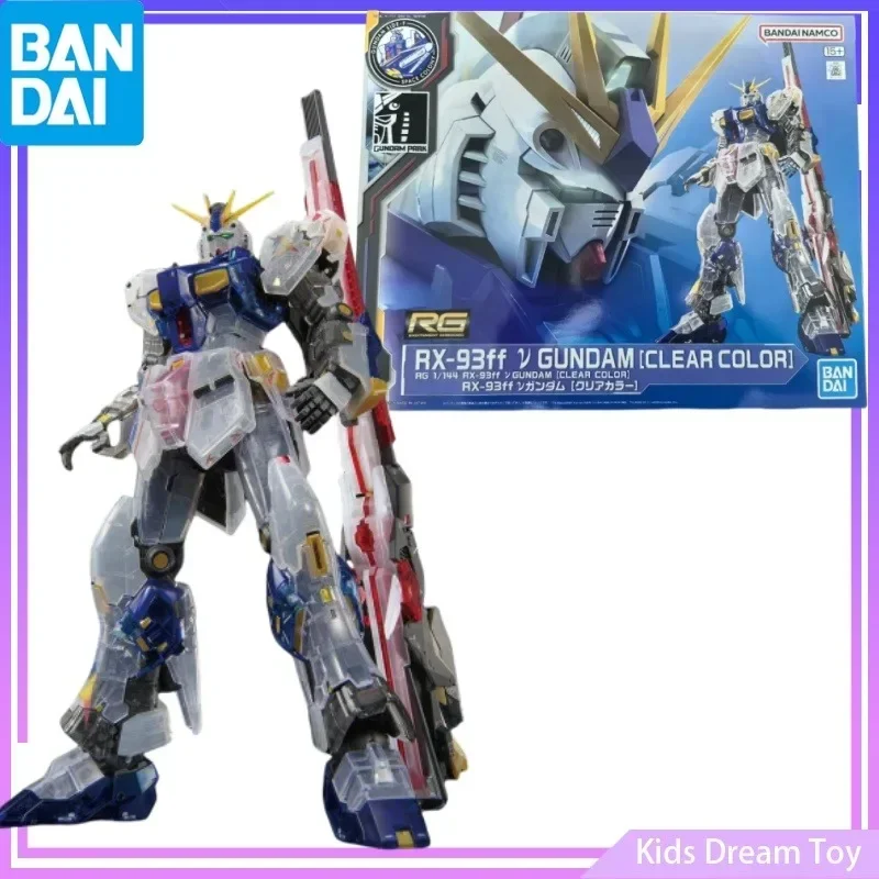 Bandai in Stock Original RG 1/144 GUNDAM SIDE-F Limited RX-93ff V GUNDAM[CLEAR COLOR] Anime Action Figures Toys PVC Collectible