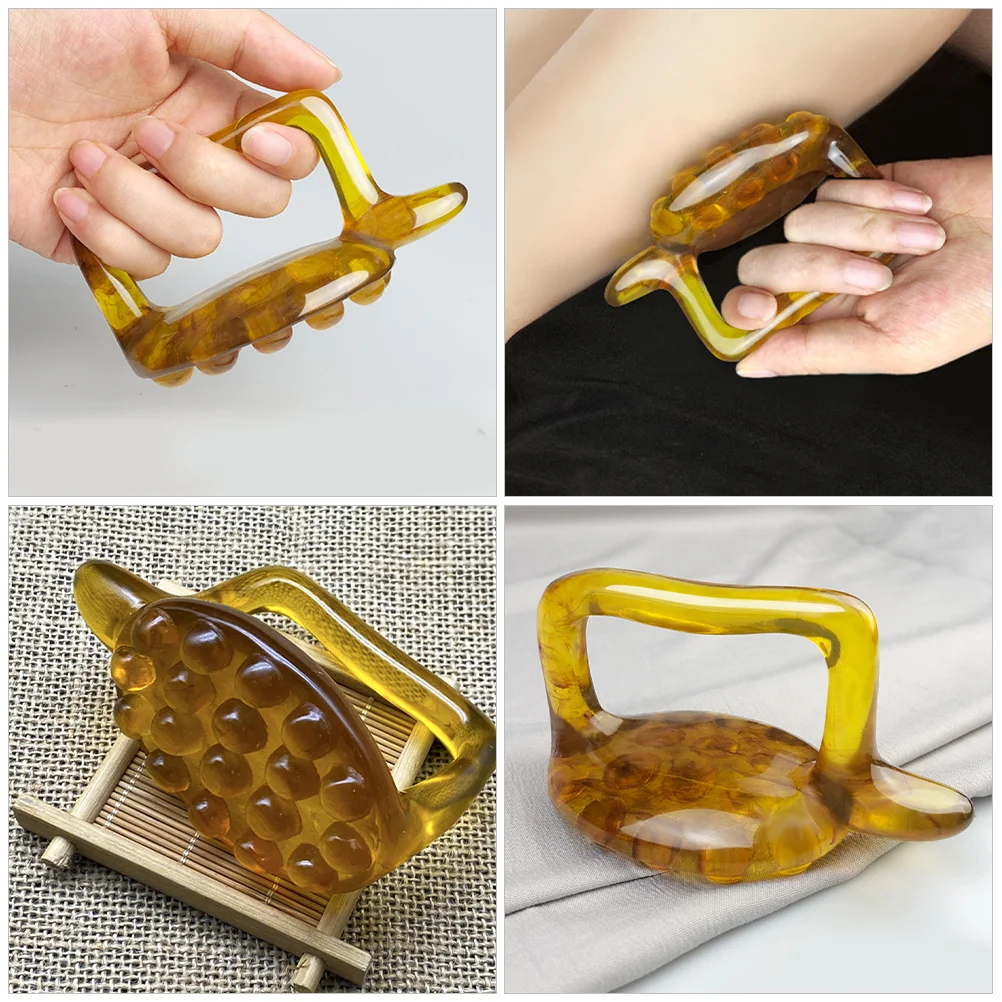 Tabla de masaje Gua Sha, herramienta raspadora de resina marrón para relajación muscular, cuerpo, cuello y hombros, masajeador Facial, placa raspadora