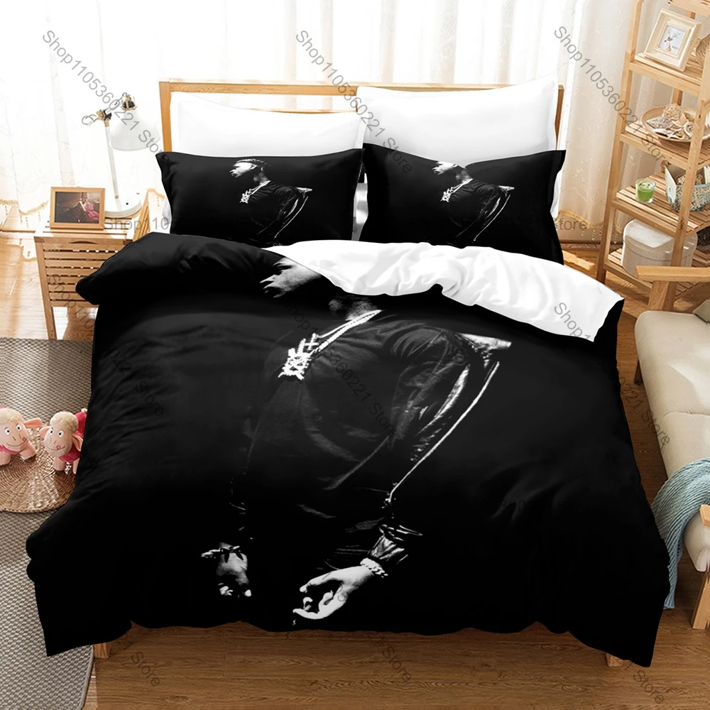 Juego de Ropa de Cama con Diseño Gráfico de Ken Carson, Playboi Carti, Opium Label y Rage Rap, Incluye Funda Nórdica y 2 Fundas de Almohada, Estilo Gótico para Adolescentes y E-boys